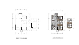 龙湖华煜·江与城2室2厅1厨1卫建面82.00㎡