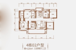 敏捷·金玥府3室2厅1厨2卫建面120.00㎡