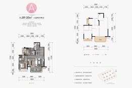 融创凤屿湖3室2厅1厨2卫建面89.00㎡