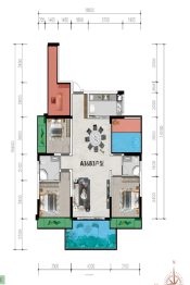 千禧天地3室2厅1厨2卫建面123.00㎡