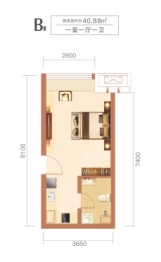 华远·海蓝和光公寓建面40.88㎡