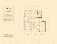 高层115平米C户型