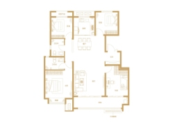 儒辰辰悦4室2厅1厨2卫建面138.00㎡