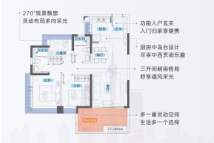 卓越招商·臻珑府2-6栋建面89平三房户型