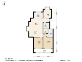 杭房城发润如园3室2厅1厨2卫建面112.00㎡