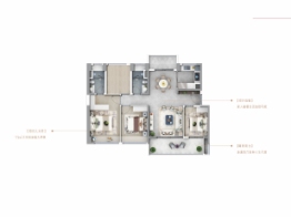 万科中央公园3室2厅1厨2卫建面119.00㎡