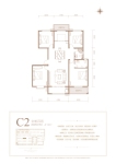 C2户型建面约148平