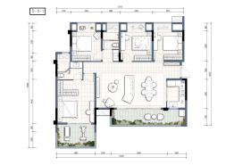 昕晖中航·璟昱4室2厅1厨2卫建面125.96㎡