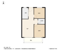 锦艺·帕塔拉国际康养社区2室2厅1厨1卫建面78.00㎡