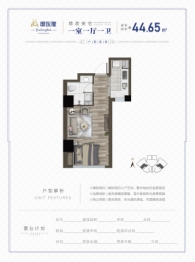 御东联1室1厅1厨1卫建面44.65㎡