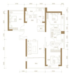 独树阳光里4室2厅1厨2卫建面158.00㎡