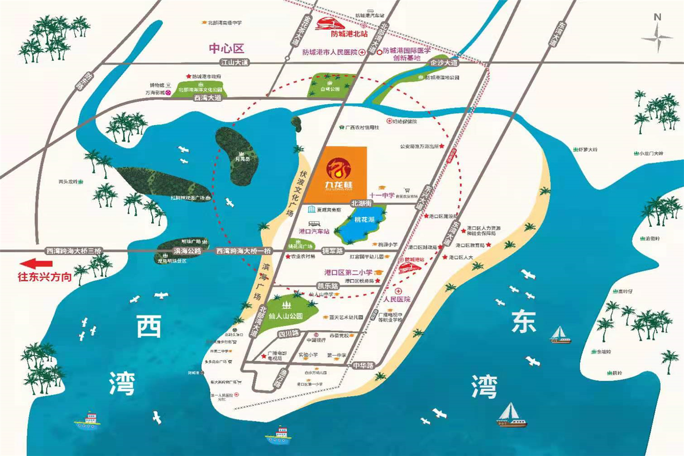 九龙桂广场交通区位图