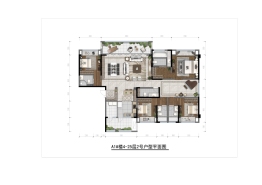 金辉中央銘著4室2厅2厨5卫建面251.00㎡