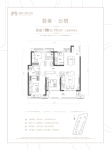 高层建面约116平户型