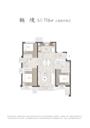 中海招商十里观澜3室2厅1厨2卫建面116.00㎡