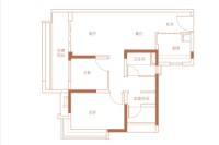 建面78㎡两室户型