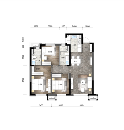 保利时光印象3室2厅1厨2卫建面108.00㎡