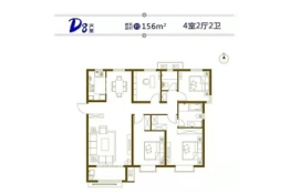 中新·锦绣天地4室2厅1厨2卫建面156.00㎡