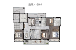 龙涛·兰陵郡4室2厅1厨2卫建面169.00㎡