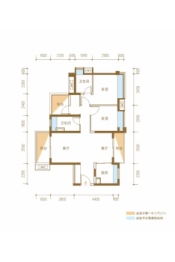 保利·时光印象3室2厅1厨2卫建面96.00㎡