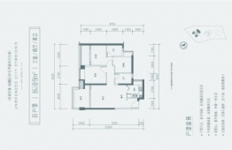 盛荟城3室2厅1厨2卫建面89.00㎡