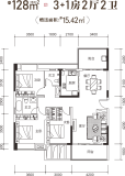 云天公园府128平米