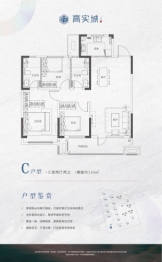 高实城3室2厅1厨2卫建面110.00㎡