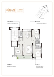 九江江旅城3室2厅1厨2卫建面108.00㎡