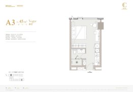 金陵中環1室1厅1厨1卫建面45.00㎡