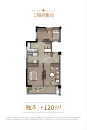 玖隆锦尚雅园2室2厅1厨1卫建面120.00㎡