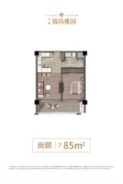 玖隆锦尚雅园1室1厅1厨1卫建面85.00㎡