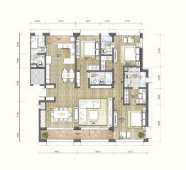 琥珀湾3室3厅1厨4卫建面221.00㎡