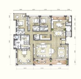 琥珀湾4室3厅2厨6卫建面410.00㎡