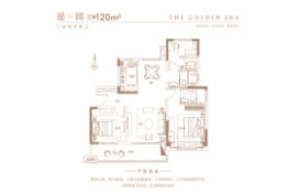 湾沚碧桂园黄金时代3室2厅1厨2卫建面120.00㎡