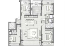 中信泰富·玖著云庭4室3厅1厨3卫建面190.00㎡