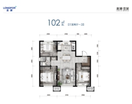 龙湖·昱城3室2厅1厨1卫建面102.00㎡