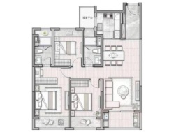 中信泰富·玖著云庭3室2厅1厨1卫建面112.00㎡