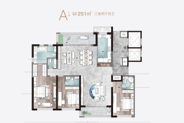 天泰沂州府3室2厅1厨4卫建面251.00㎡