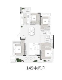 康桥悦溪园4室2厅1厨2卫建面145.00㎡