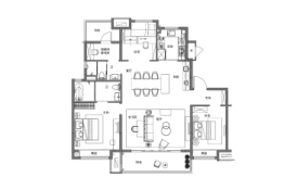 碧桂园·柏悦华府3室2厅1厨2卫建面138.00㎡