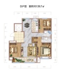 D户型建面约139.7㎡