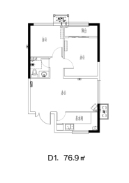 云谷公寓3室1厨1卫建面76.90㎡