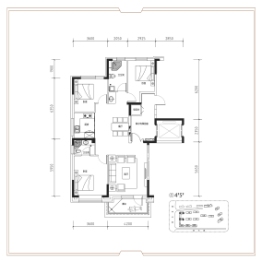 九洲一品3室2厅1厨2卫建面162.00㎡