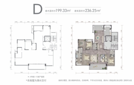 鲁能星城外滩长江序4室2厅1厨3卫建面236.25㎡