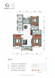 华翔·未来城3室2厅1厨2卫建面136.71㎡