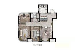 德泰金科C立方·公园3室2厅1厨1卫建面105.00㎡