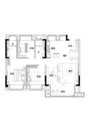 碧桂园·都荟锦3室2厅1厨2卫建面113.00㎡