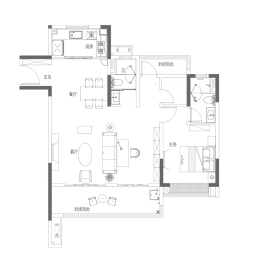 庐江碧桂园星悦台3室2厅1厨2卫建面115.00㎡