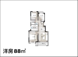 中奥华地·朗境东方3室2厅1厨1卫建面88.00㎡