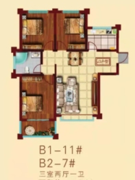 新河湾B区3室2厅1厨1卫建面112.97㎡